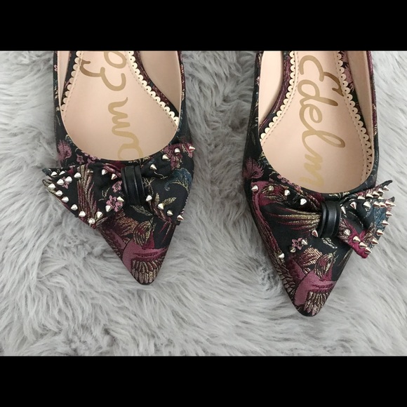 Sam Edelman Raisa Studded Bow Flats NIB Size 8.5 - Picture 5 of 6